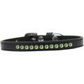 Mirage Pet Products Lime Green Crystal Puppy CollarBlack Size 8 611-08 BK-8
